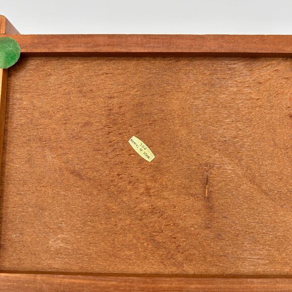 Vintage MCM Gentleman's Dresser Valet Wood Vanity Box Jewelry Storage Tray Caddy - Picture 15 of 15